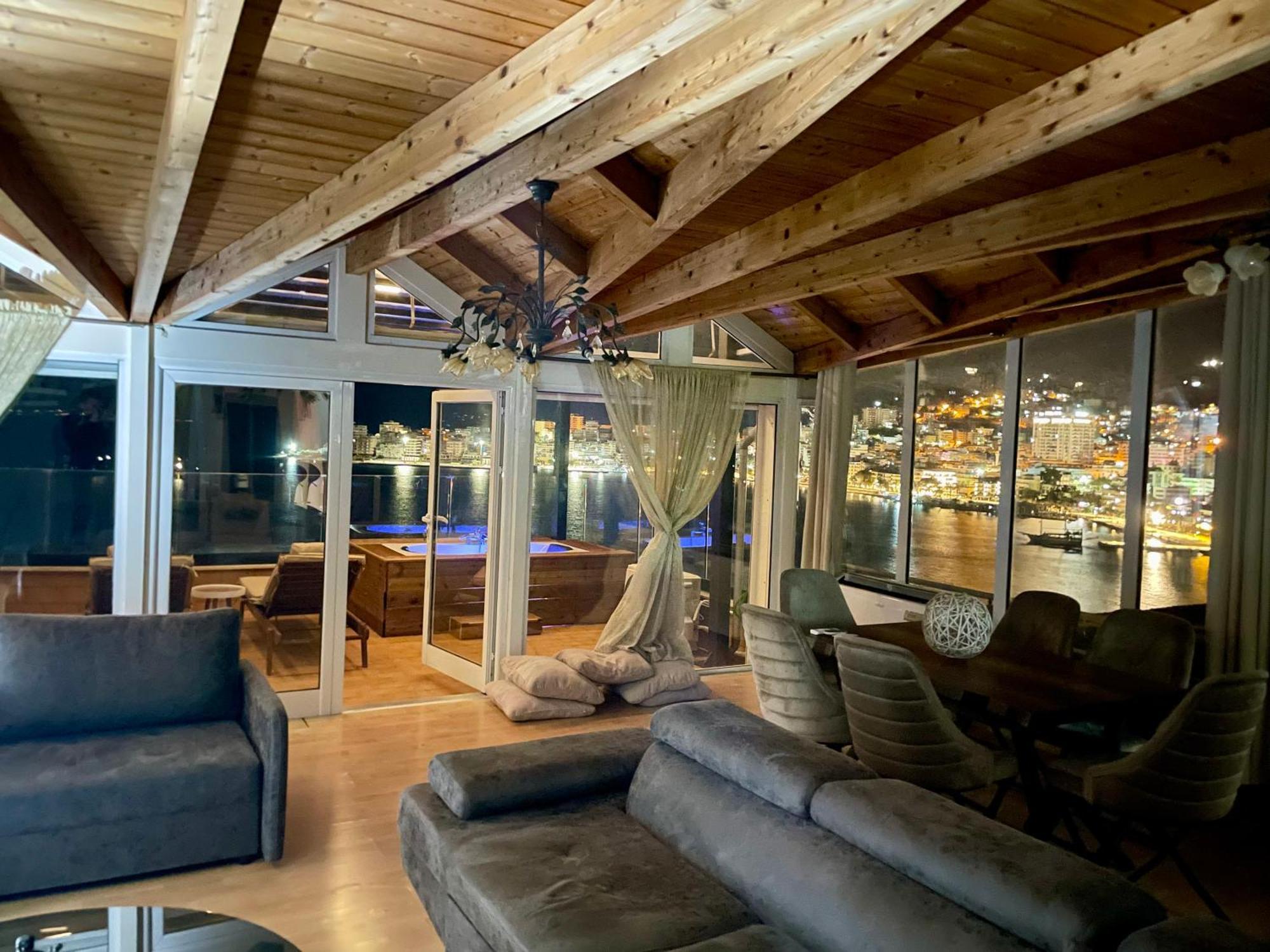 Apartament Seaview Golden Penthouse Saranda Zewnętrze zdjęcie