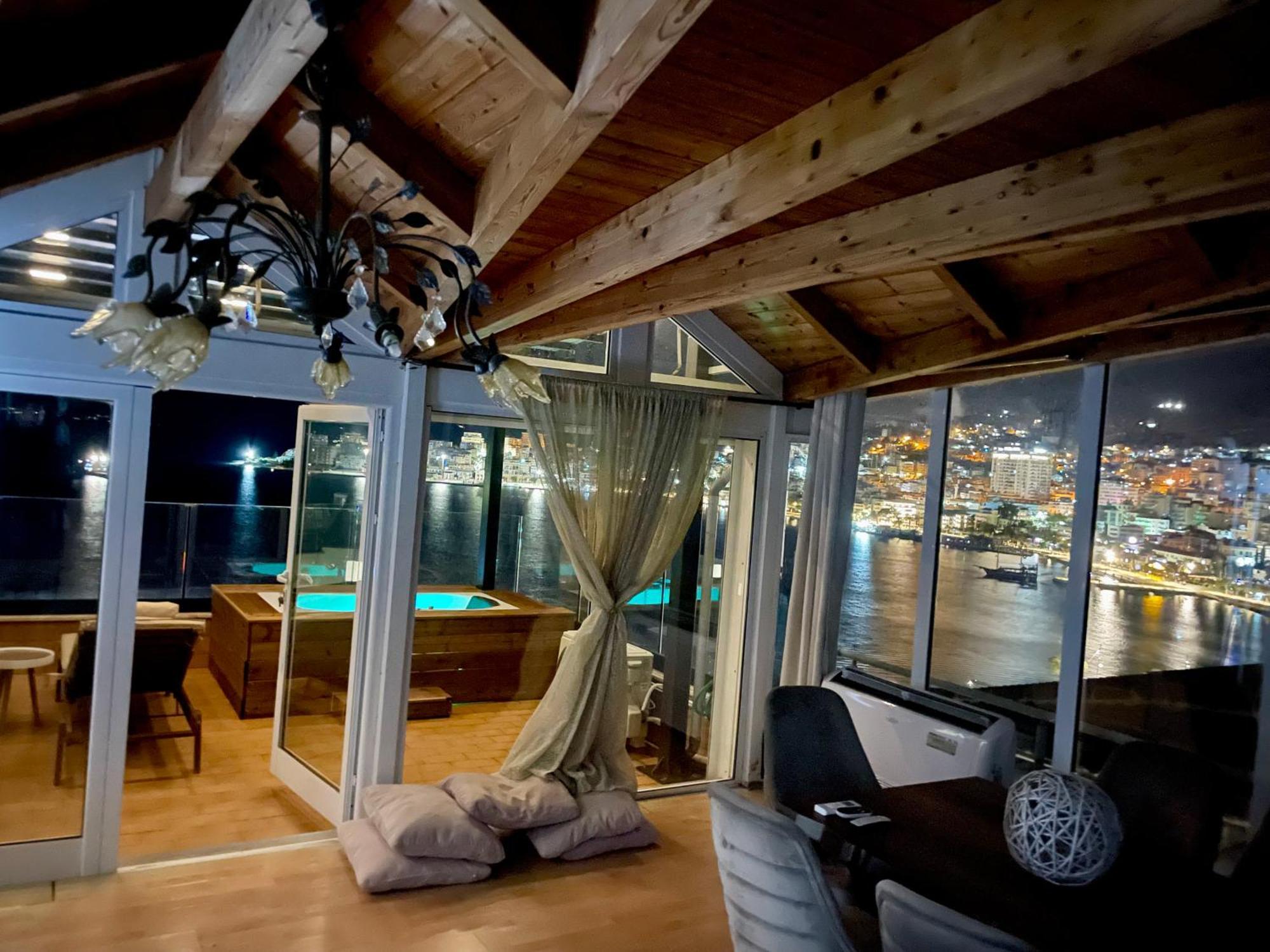 Apartament Seaview Golden Penthouse Saranda Zewnętrze zdjęcie